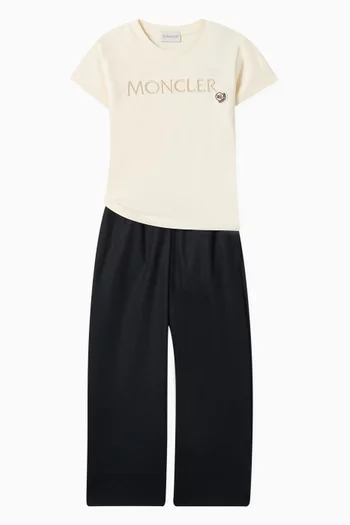 بنطال واسع الساقين مزيج صوف