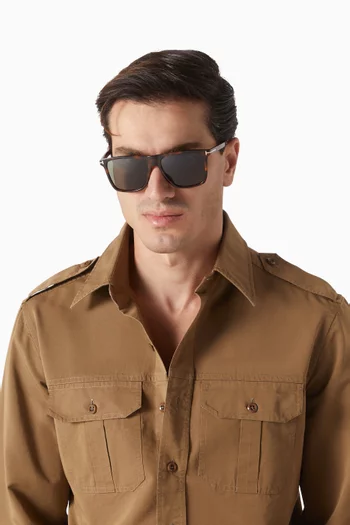 Fletcher Square Frame Sunglasses in Acetate