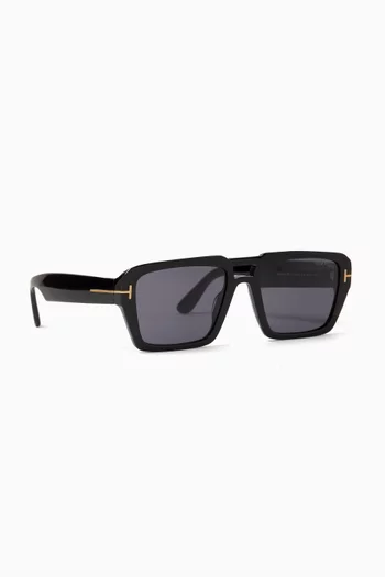 Redford Square Frame Sunglasses in Bio-Based Acetate