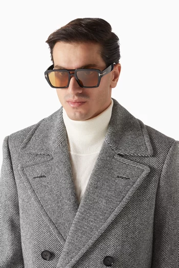 Redford Square Frame Sunglasses in Bio-Based Acetate