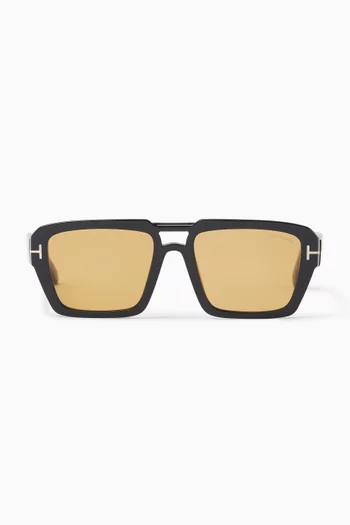 Redford Square Frame Sunglasses in Bio-Based Acetate