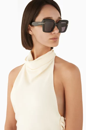 Esme Oversized Sunglasses in Bio-Based Acetate