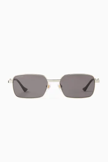 Rectangular Sunglasses in Metal