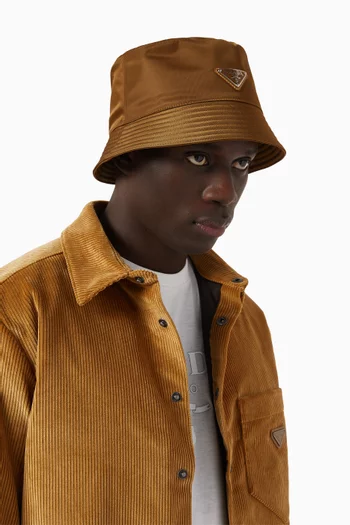 Triangle Logo Bucket Hat in Re-nylon