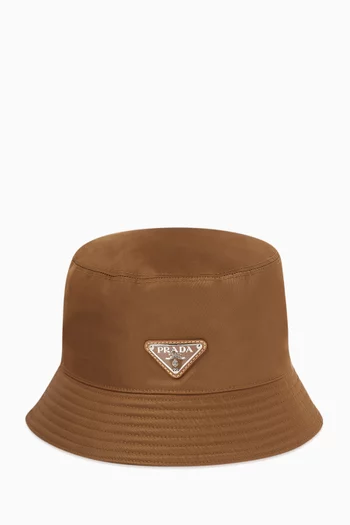 Triangle Logo Bucket Hat in Re-nylon