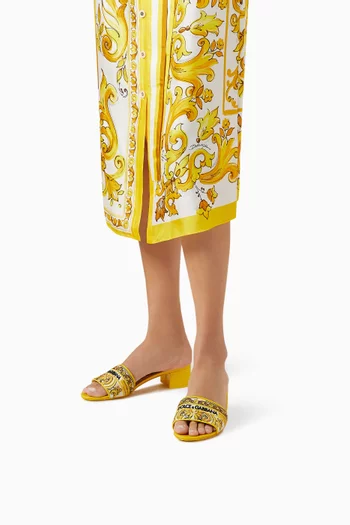 Karol 40 Embroidered Mules in Jacquard
