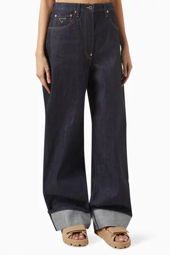 Wide-leg Jeans in Denim