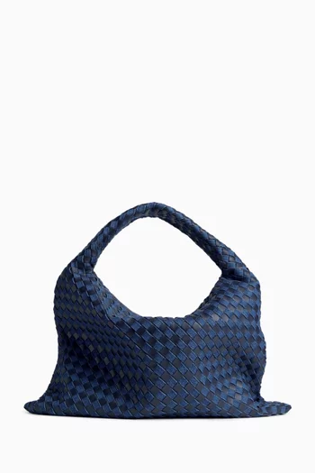 Large Hop Shoulder Bag in Intrecciato Leather