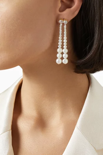 Pearl Drop Earrings in 18kt Gold Vermeil