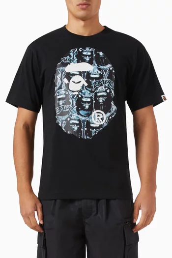 Ape Head Graffiti Big Ape T-shirt in Cotton