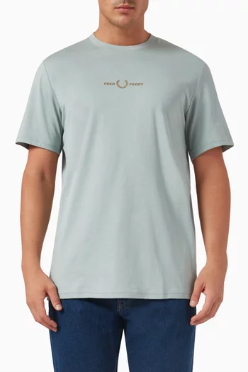 Logo Embroidered T-shirt in Cotton