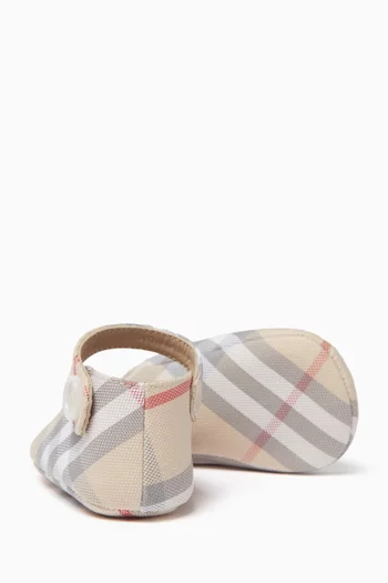 Check Taylor Ballerinas in Cotton