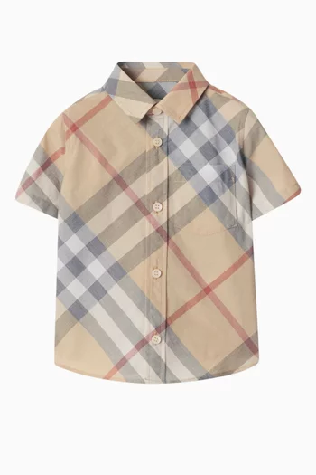 Owen Check-print Shirt in Cotton