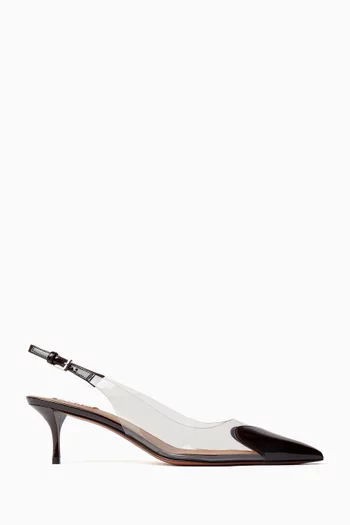 55 Slingback Mules in Patent Leather