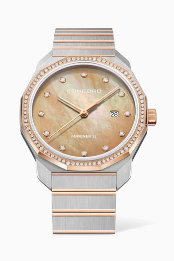 Mariner SL Lady Quartz Diamond & 18kt Rose-gold Watch, 30mm