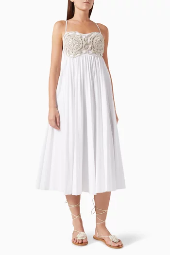 Ligia Pleated Dress in Cotton