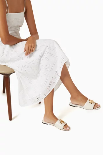 Eleanor Slide Sandals in Leather