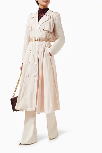 Belted Trench Coat in Nylon