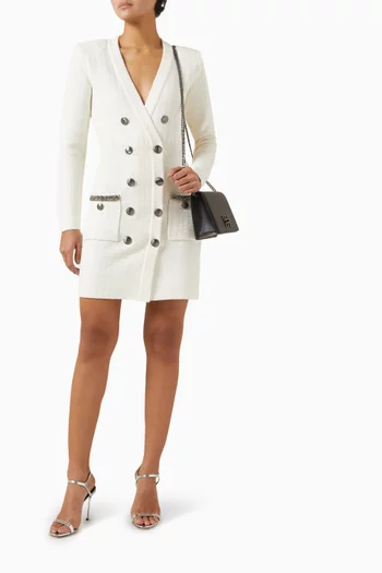 Coat Mini Dress in Bouclé Wool Blend