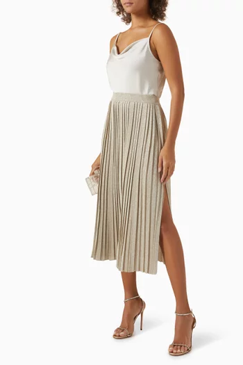 Cowl-neck Top in Satin