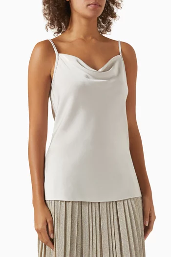 Cowl-neck Top in Satin