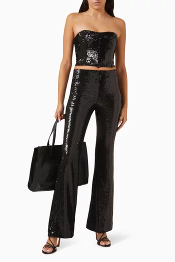 Ione Sequin-embellished Corset Top