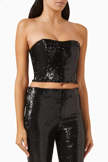 Ione Sequin-embellished Corset Top