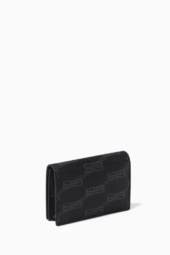 Signature Business Card Case in Monogram Coated Canvas