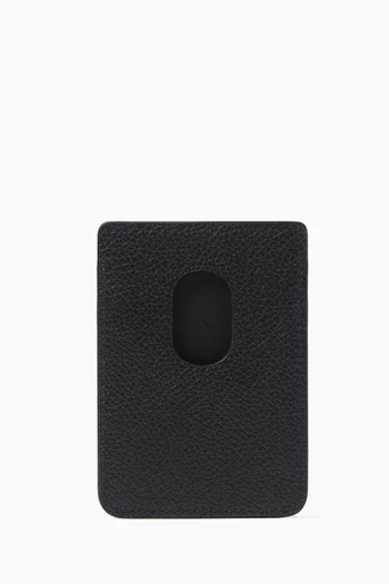 Cash Magnet Card Holder in Grained Calfskin