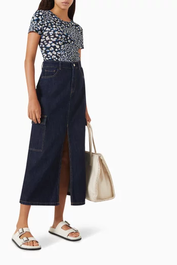 Ninfea Cargo Skirt in Denim