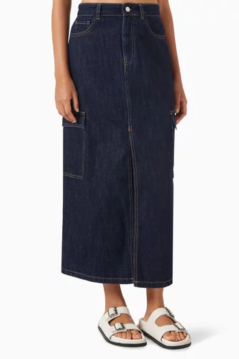 Ninfea Cargo Skirt in Denim