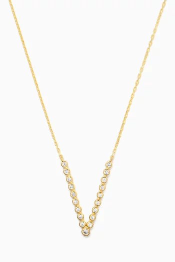 Layered V Necklace in Rose gold-plated Sterling Silver
