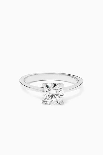 Solitaire Ring in Sterling Silver