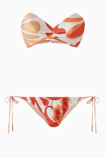 Algae Strapless Bikini Set