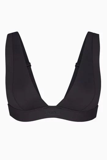 Plunge Bikini Top in Stretch Nylon