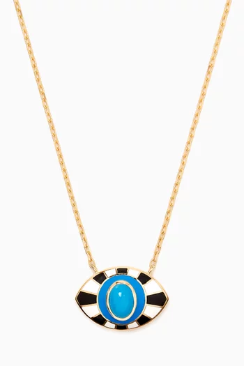 Crazy Eye Pendant Necklace in 18kt Yellow Gold