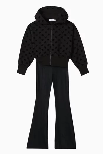 Flared Monogram Pants in Jacquard