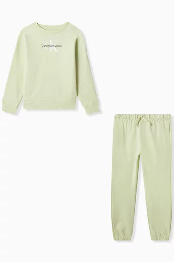 Monogram Tracksuit Set in Cotton