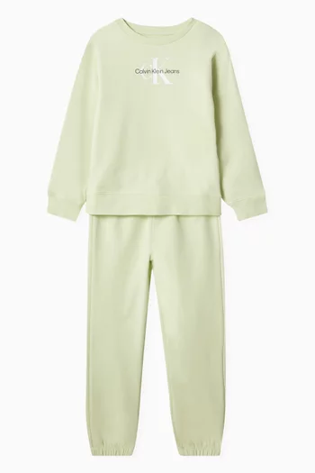 Monogram Tracksuit Set in Cotton