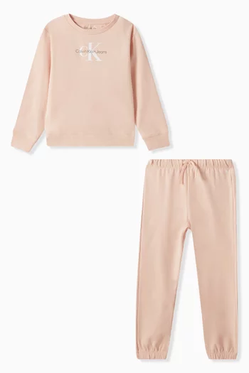 Monogram Tracksuit Set in Cotton