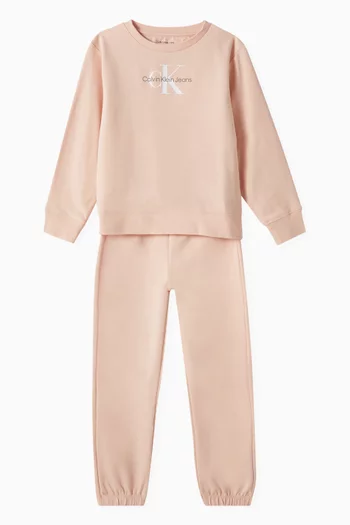 Monogram Tracksuit Set in Cotton