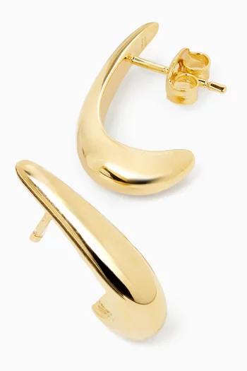 Dualism Sculptural Earrings in 18kt Gold-plated Silver