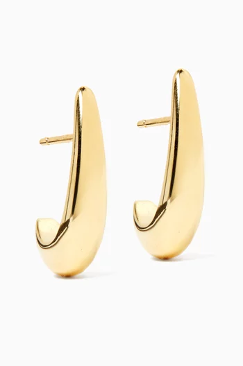 Dualism Sculptural Earrings in 18kt Gold-plated Silver