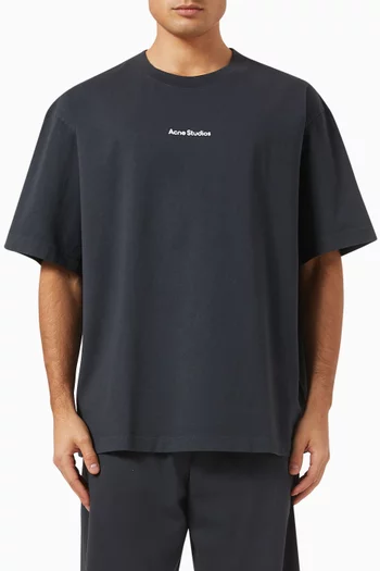 تي شيرت بختم الماركة قطن جيرسيه