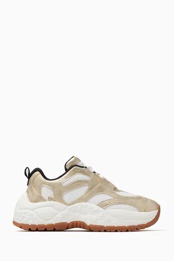 Vedder Logo Sneakers in Faux Leather & Mesh