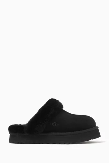 Disquette Fur Flatform Slippers