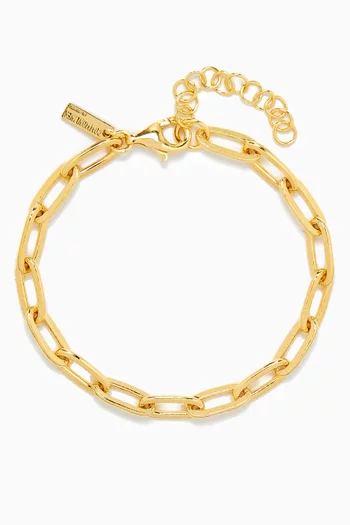 Paper Link Bracelet in Gold-plated Sterling Silver