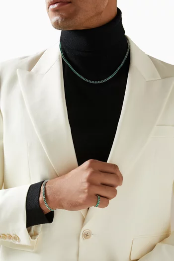 قلادة تنس فيرد فضة إسترلينية