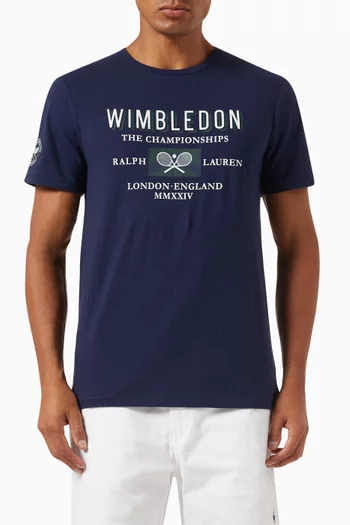 تي شيرت بطبعة Wimbledon قطن جيرسيه
