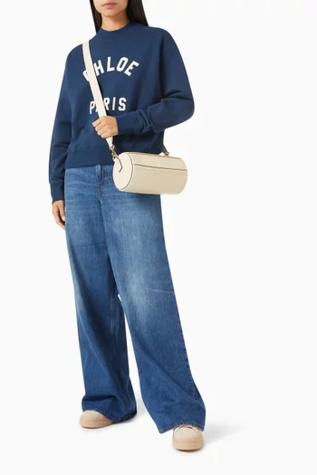 سترة بشعار الماركة صوف قطني